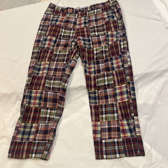 Brooks Brothers Other - Brooks Brothers 346 Madras Plaid Pants Men's Size 40x30 Preppy Patchwork Cotton